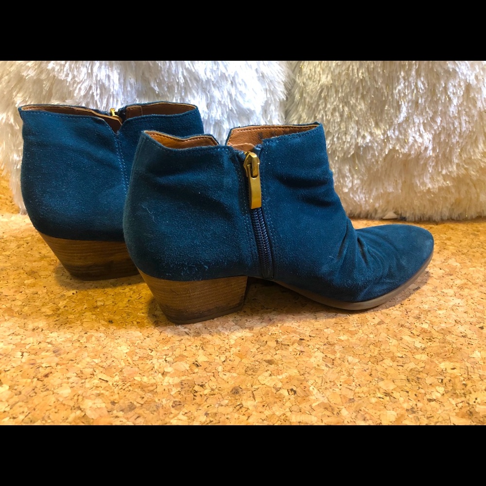 Franco Sarto rich blue sued booties